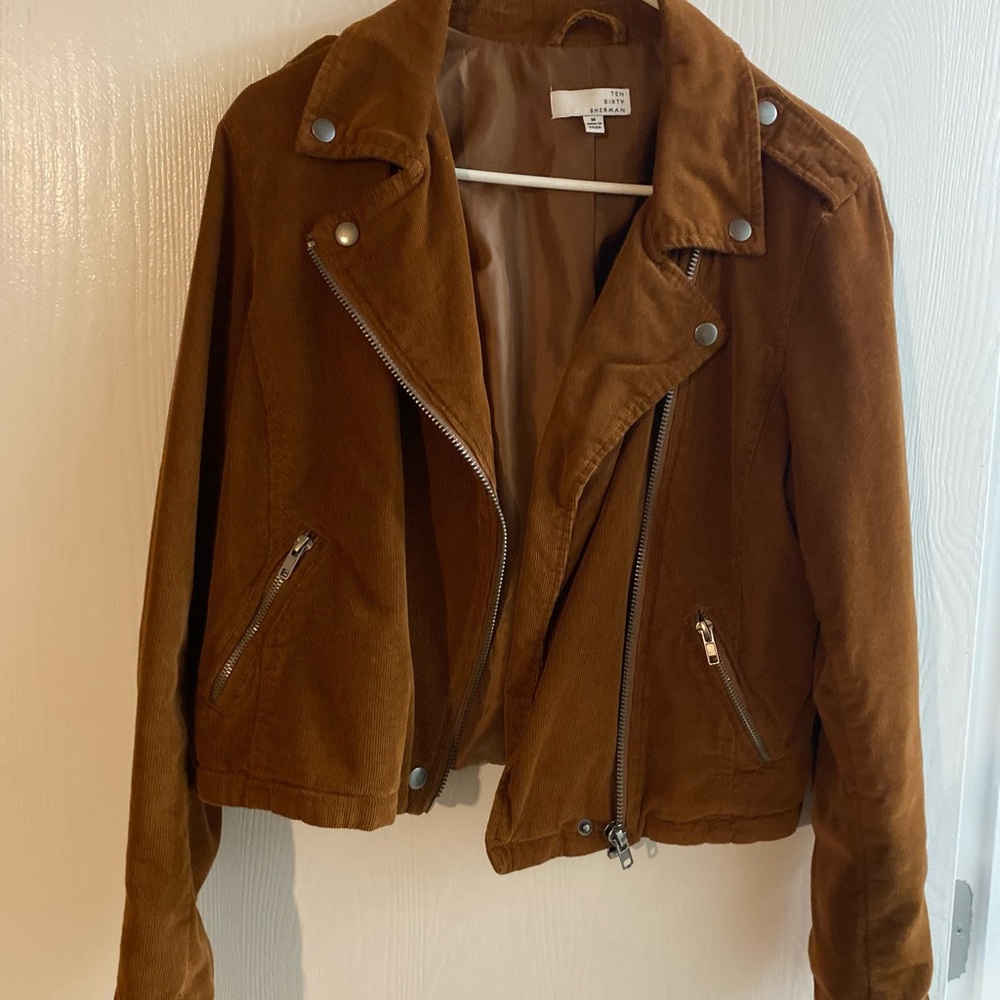 Ten Sixty ShermanWomen’s Corduroy Moto Jacket - Rust - Picture 3 of 4